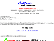 Tablet Screenshot of californiaamusements.com